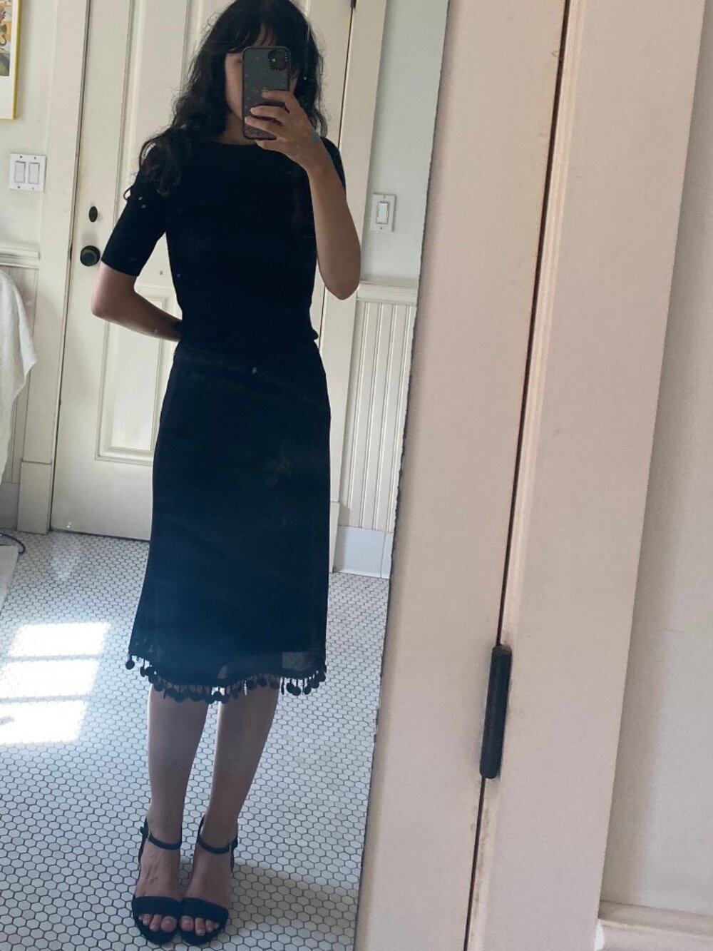 vintage black Betsey Johnson skirt